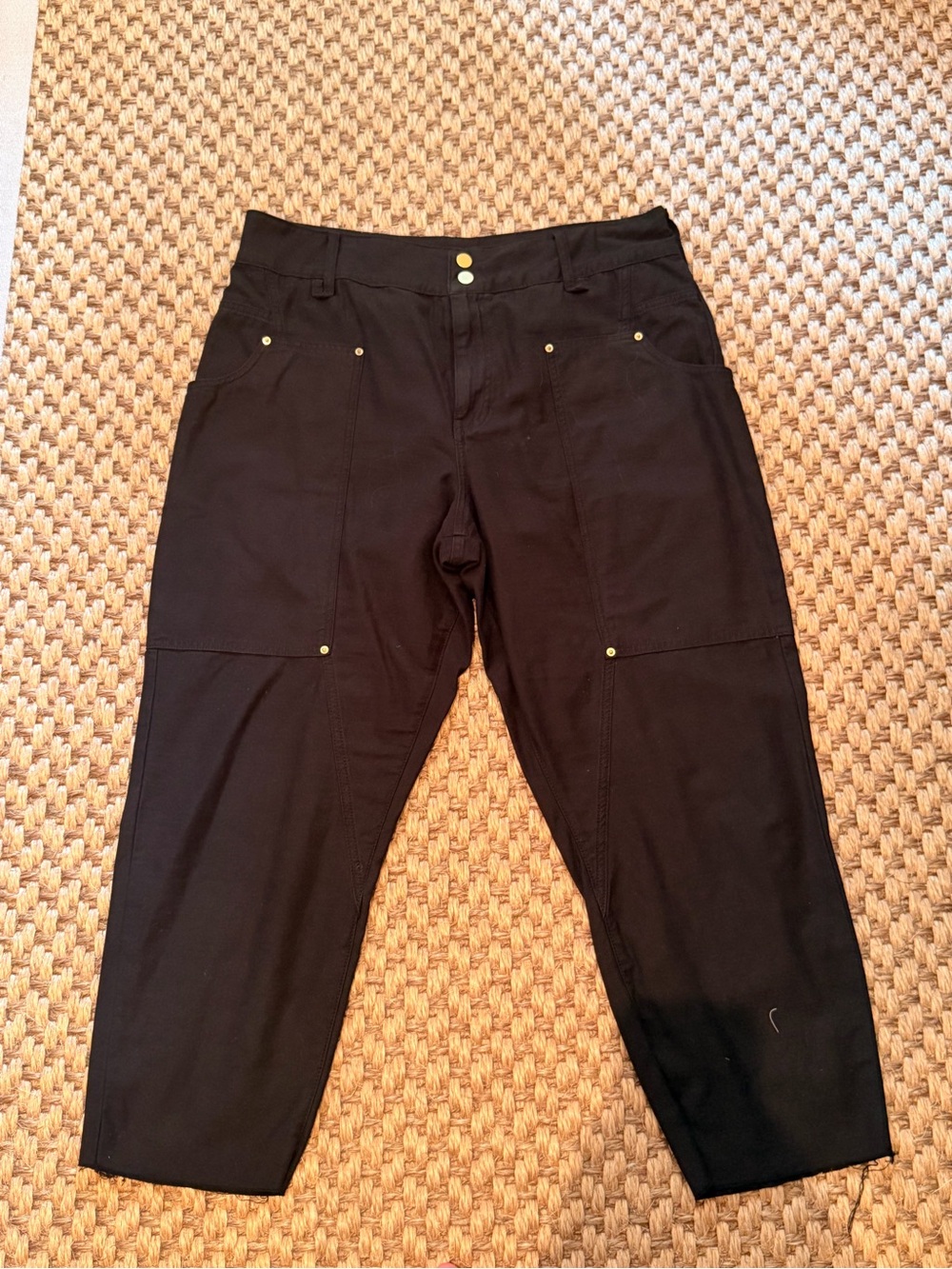 Frame Denim Black Cargo Utility Pants